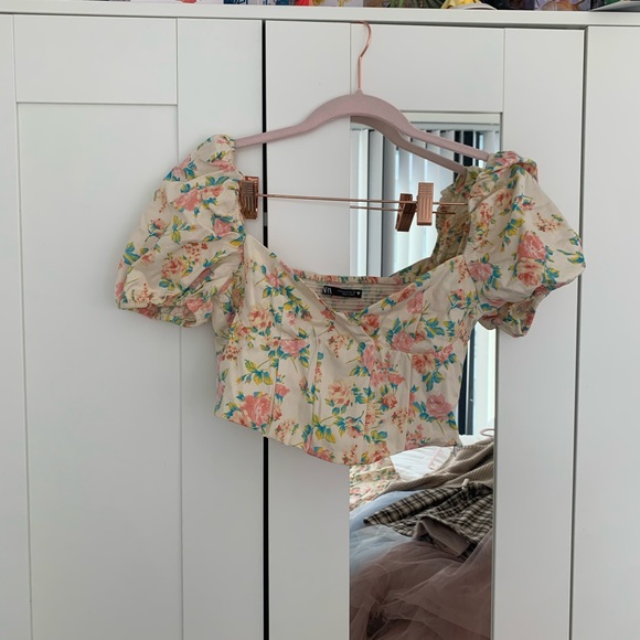 Zara cream and pink floral coord - Picture 4 of 5